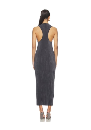 Atlein Pleated Tube Dress in Charcoal. Size 34. Also in 36, 38, 40.
