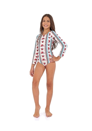 Agua Bendita Kids Honey Cherish Swimsuit in Cream. Size 2. Also in 4, 6.