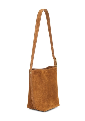 ANINE BING Elly Medium Bucket Bag in Tan.
