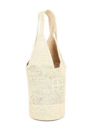 ANINE BING Leah Large Hobo Bag in Neutral.