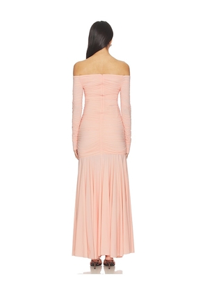 BUMPSUIT Airbrush Off The Shoulder Dress in Pink. Size L. Also in M, S.