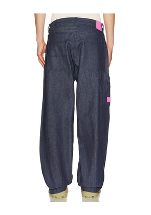 Anti Social Social Club Laser-Etched Jeans in Blue. Size 30. Also in 32, 34, 36.