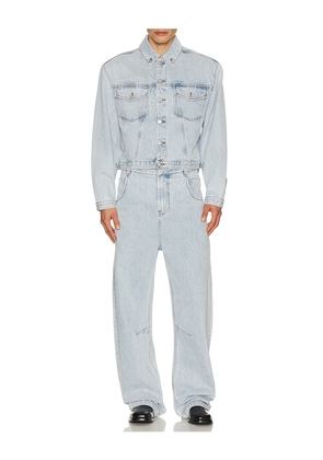 Entire Studios Shrunken Denim Jacket in Blue. Size L. Also in XS, S, M.