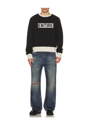 Entire Studios Contro Crew Sweatshirt in Black. Size L. Also in S, M, XL/1X.