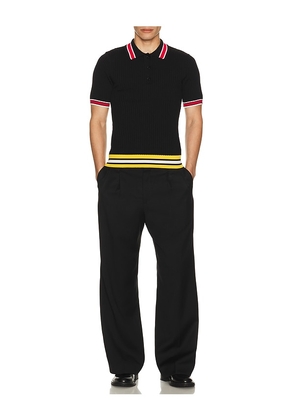 Entire Studios Ribbed Polo in Black. Size L. Also in S, M.