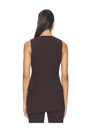 EAVES x Jasmine Tookes Jade Vest Top in Brown. Size L. Also in XXS, XS, S, M, XL.