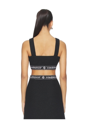 Casablanca Tweed Bra Top in Black. Size 32. Also in 36, 38, 40, 42, 44.