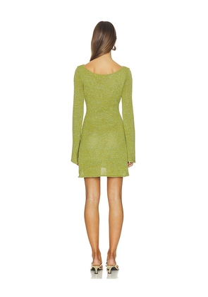 ASTA RESORT Maya Longsleeve Mini Dress in Olive. Size L. Also in M.