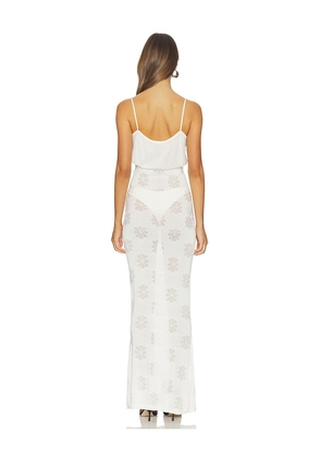 ASTA RESORT Cecilia Maxi Dress in White. Size L. Also in XXS, XS, S, M, XL.