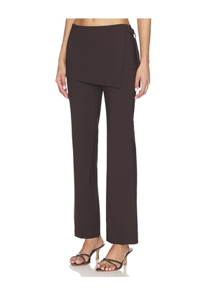 EAVES x Jasmine Tookes Dana Apron Pant in Brown. Size L. Also in XXS, XS, S, M.