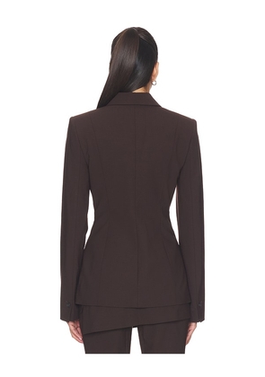 EAVES x Jasmine Tookes Filipa Tailored Blazer in Brown. Size L. Also in XXS, XS, S, M, XL.