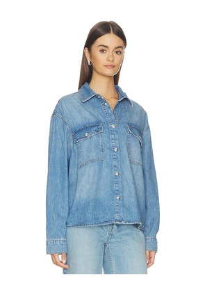 ANINE BING Paxton Shirt in Blue. Size L. Also in XS, S, M.