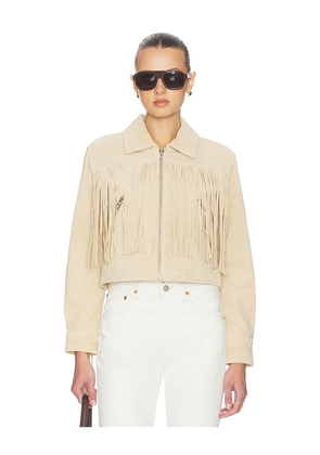 BLANKNYC Fringe Jacket in Tan. Size L. Also in M.