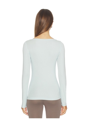 Artless Lane Boatneck Top in Baby Blue. Size L. Also in XS, S, M, XL.