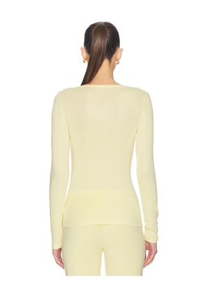 Artless Lane Boatneck Top in Lemon. Size L. Also in XL.