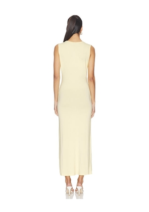 Artless Tate Plunge Midi Dress in Yellow. Size L. Also in M, S, XL, XS, XXS.