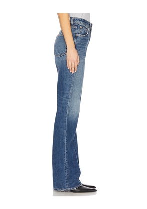 GRLFRND Melanie High Rise Boot Cut Jeans in Blue. Size 24. Also in 23, 25, 26, 27, 28, 29, 30, 31, 32.