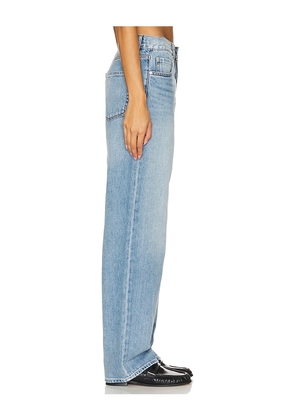 GRLFRND Bella Low Rise Boyfriend in Blue. Size 24. Also in 25, 26, 27, 28, 29, 30, 31, 32.