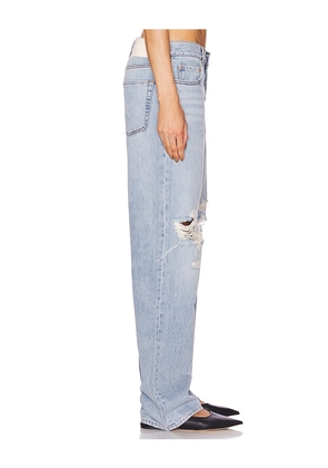 GRLFRND Bella Low Rise Boyfriend in Denim-Light. Size 27. Also in 25, 28.
