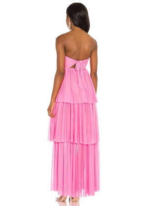 For Love & Lemons X REVOLVE Juni Maxi Dress in Pink. Size M. Also in S, XS, L.