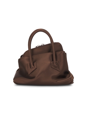 THE ATTICO La Passeggiata Mini Top Handle Bag in Brown.