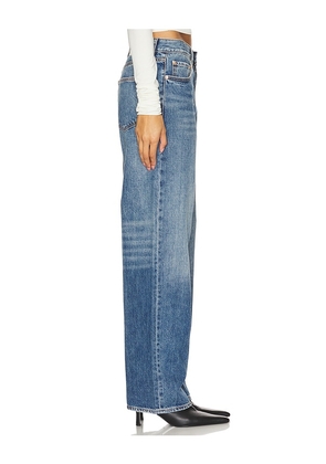 GRLFRND Bella Low Rise Boyfriend in Denim-Medium. Size 24. Also in 25, 26, 27, 28, 29, 30, 31, 32.