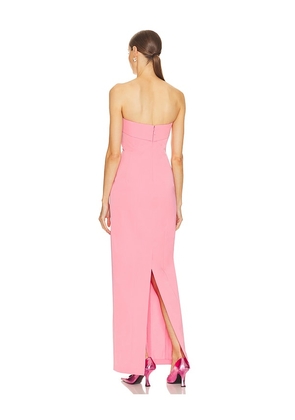 Helsa Tech Gabardine Long Strapless Dress in Pink. Size S. Also in L, M, XL, XS.