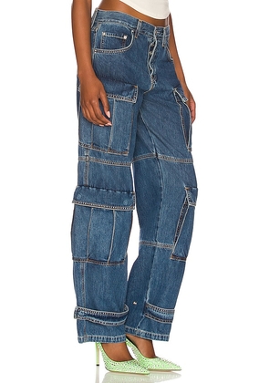GRLFRND Lex Cargo Jeans in Denim-Dark. Size 26. Also in 25.