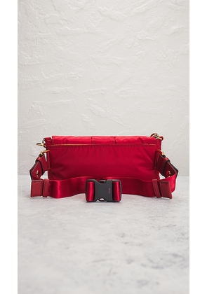 FWRD Renew Fendi X Porter Baguette Shoulder Bag in Red.