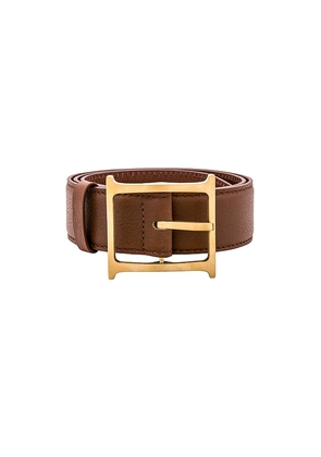 Helsa Logo Contrast Belt in Brown. Size M. Also in S, XS, XL.