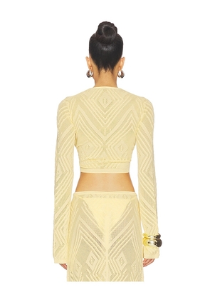 DEVON WINDSOR Vale Top in Yellow. Size L. Also in XS, S, M, XL.