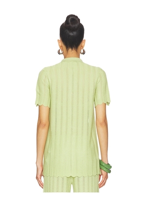 DEVON WINDSOR Irene Top in Green. Size L. Also in XS, S, M, XL.