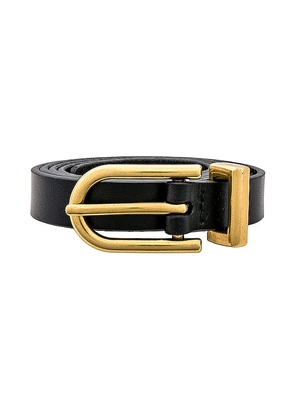 FRAME Petit Simple Art Deco Belt in Black in Black. Size XL. Also in L.