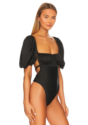 For Love & Lemons Dany Bodysuit in Black. Size XS. Also in XL.