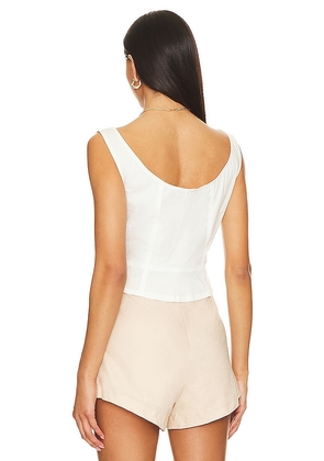 Free People Sally Solid Corset Top In Bright White in White. Size XL. Also in L.
