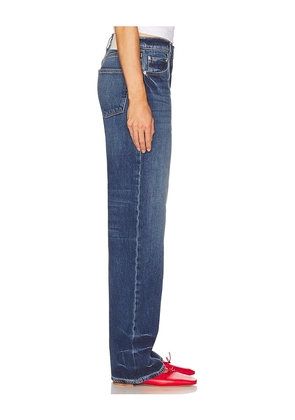 GRLFRND Bella Low Rise Boyfriend Jeans in Blue. Size 24. Also in 25, 26, 27, 28, 29, 30, 31, 32.