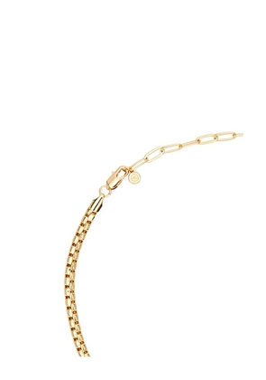 Ettika Single Rolo Chain Necklace in Metallic Gold.