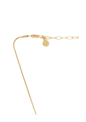 Ettika Donut Crystal Pendant Necklace in Metallic Gold.