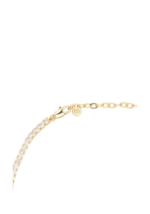 Ettika Everyday Tennis Necklace in Metallic Gold.