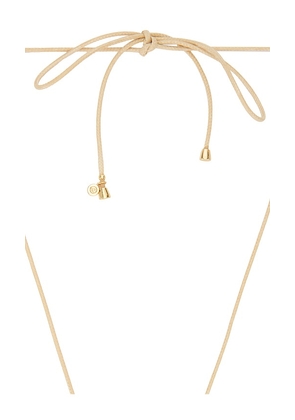 Ettika Natural Cord Flower Necklace in Metallic Gold.