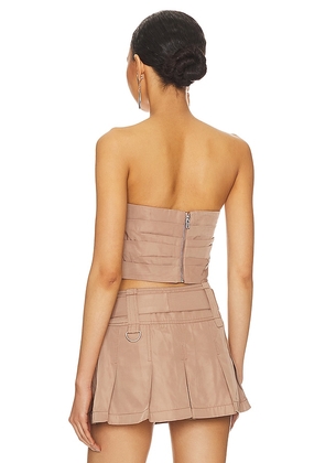 h:ours Ariella Corset Top in Brown. Size S. Also in XS.