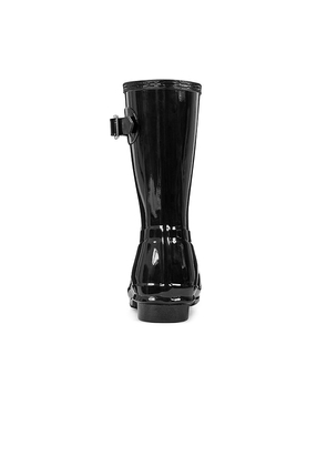 Hunter Original Short Gloss Boot in Black. Size 6. Also in 10, 7, 8, 9.
