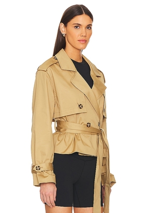Favorite Daughter The Cropped Charles Trench Coat in Tan. Size S. Also in M, L, XL.