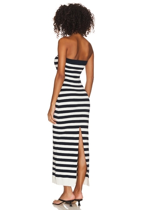 GRLFRND Paricia Striped Tube Maxi Dress in White,Black. Size S. Also in L, XL.