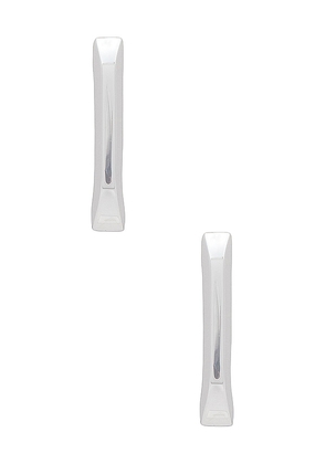 Jenny Bird U Link Earrings in Metallic Silver.