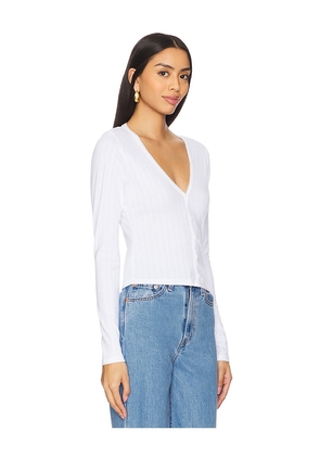 Good American Cotton Pointelle Cardigan in White. Size 4X. Also in 5X.