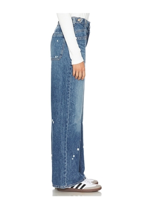 Free People x We The Free Palmer Cuffed Wide Leg Jeans in Denim-Medium. Size 32. Also in 28.