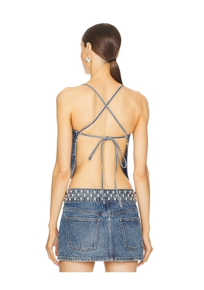 GRLFRND Yoli Cross Back Cami in Denim-Medium. Size XL. Also in XXS, L.