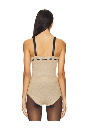 For Love & Lemons Solana Knit Tank Top in Tan. Size S. Also in M, L.