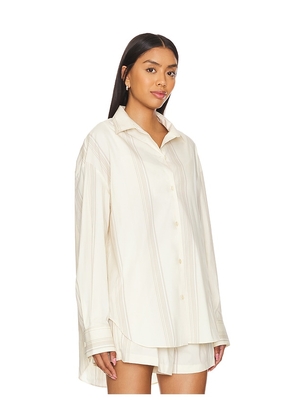 FAITHFULL En Vau Oversized Shirt in Cream. Size XS. Also in S.